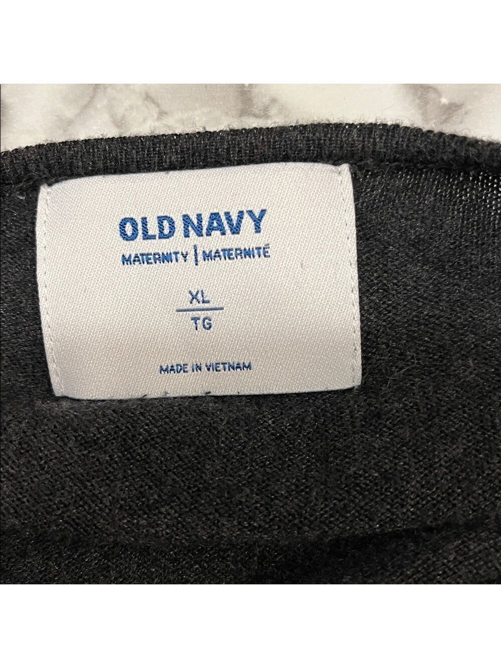 OLD NAVY Maternity Wrap Open Front Cardigan Steel Grey Ribbed Button Front XL - Picture 6 of 9